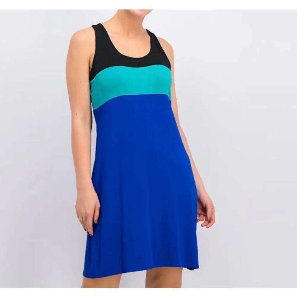 Calvin Klein colorblock racerback jersey dress 6